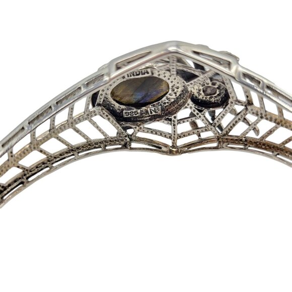 Nicky Butler Spider Cuff Bracelet Labradorite .925 Sterling Silver New - Picture 7 of 11